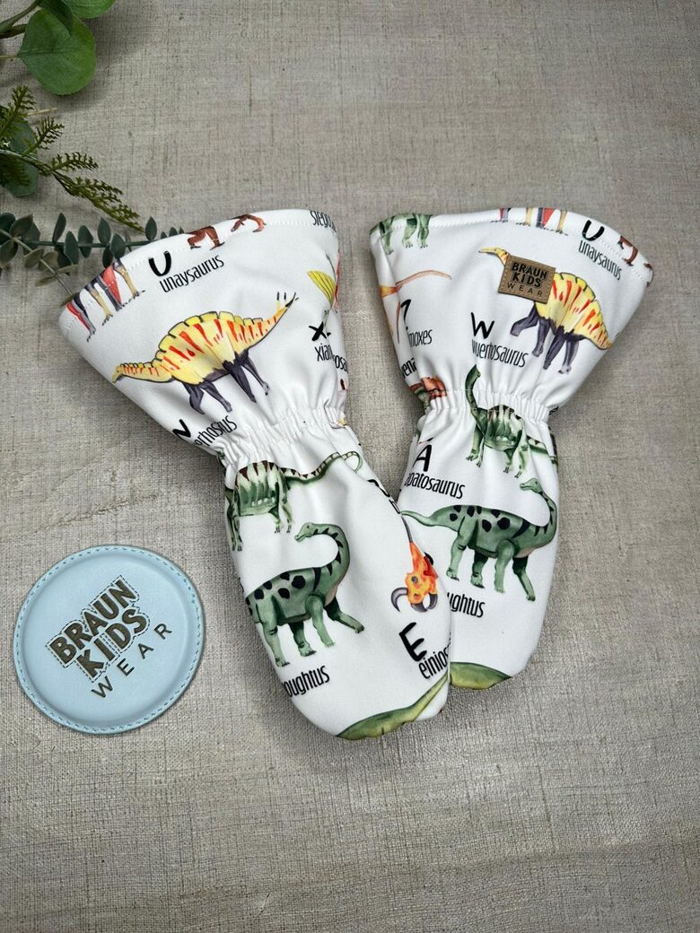 Winter Waterproof Softshell Mittens with Fleece Lining – Dinos